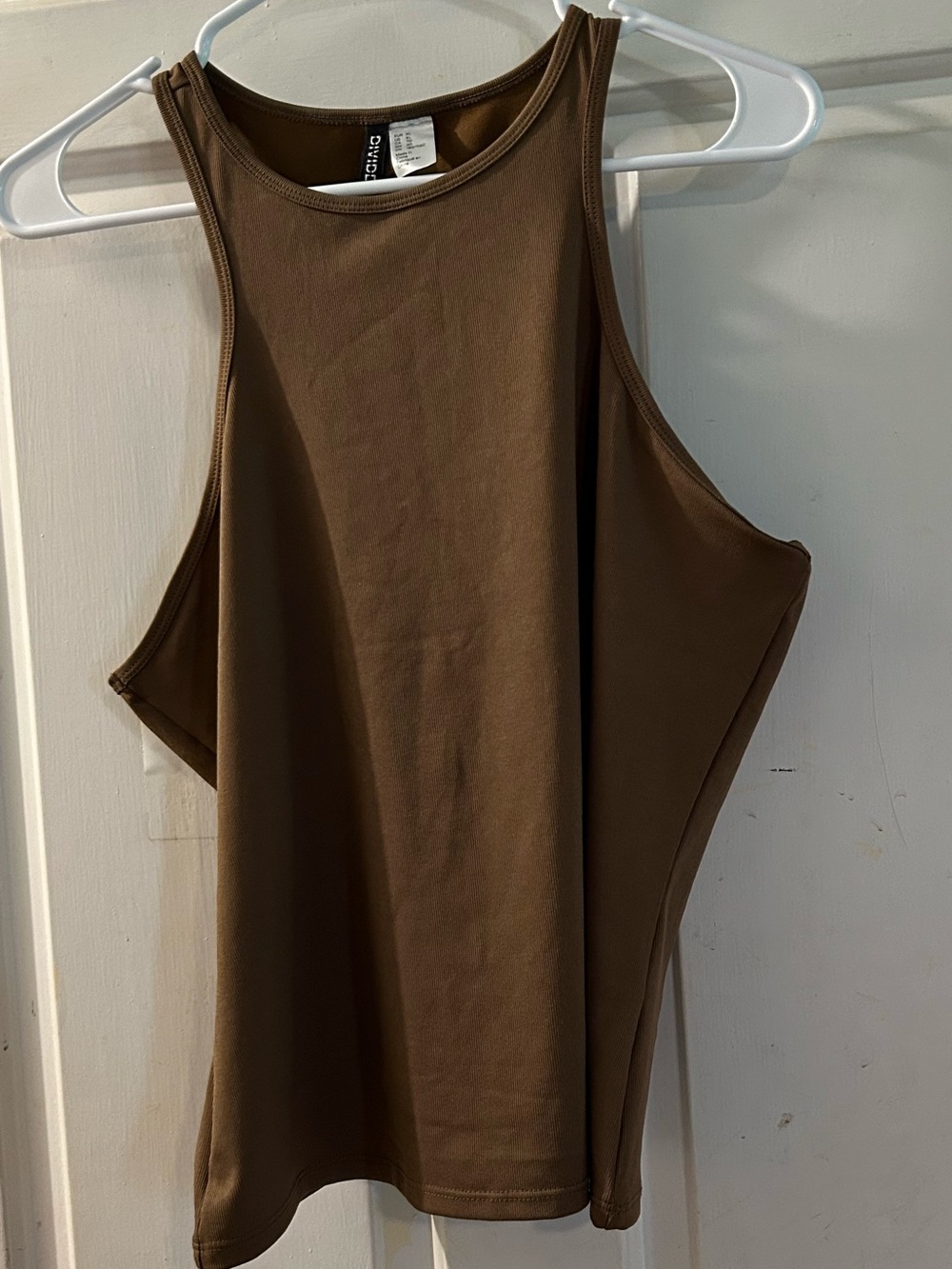 H&M Brown High Neck Tank Top for Women